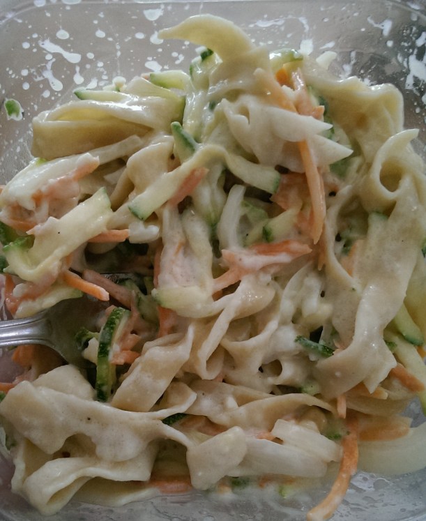 Creamy Veggie Tagliatelle - The Half-Crunchy Mama