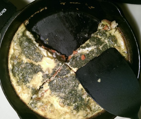 Smoked Salmon and Goat Cheese Frittata | The Half-Crunchy Mama